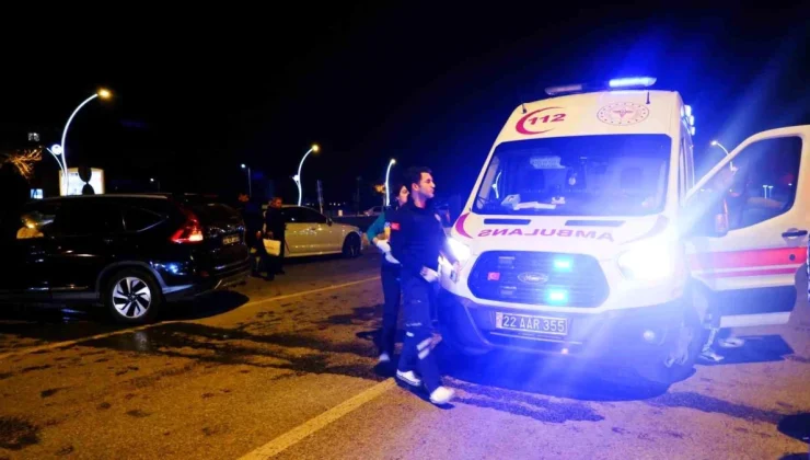 Edirne’de Trafik Kazası: 2 Kişi Yaralandı