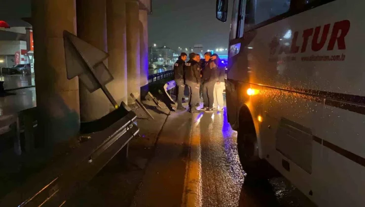 İzmit’te İşçi Servisi Kaza Yaptı: 1 Yaralı