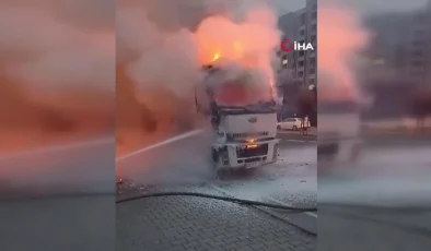 Başakşehir’de kamyonu yanan şoför: ‘Yemek yedim, döndüğümde arabanın alev aldığını gördüm’