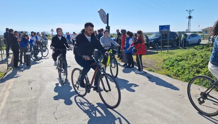 Samsun Bafra’da Kuş Cenneti’nde Bisiklet Turu Düzenlendi