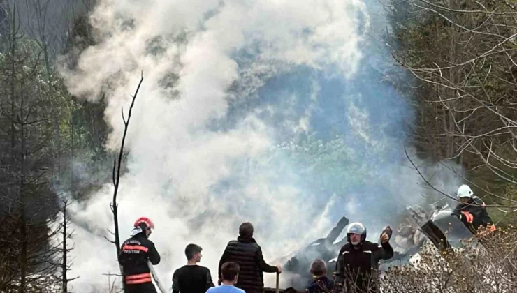 Trabzon’da çıkan yangında ev kül oldu