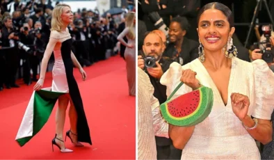 Cannes Film Festivali’nde “Gazze” geçidi! Kırmızı halıya damga vurdular