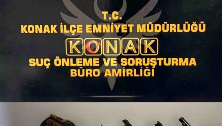 İzmir Konak’ta Kaçak Silah İmalathanesine Operasyon: 7 Ruhsatsız Tabanca Ele Geçirildi