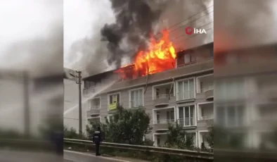 Yalova’da çatı katında çıkan yangında 4 daire küle döndü