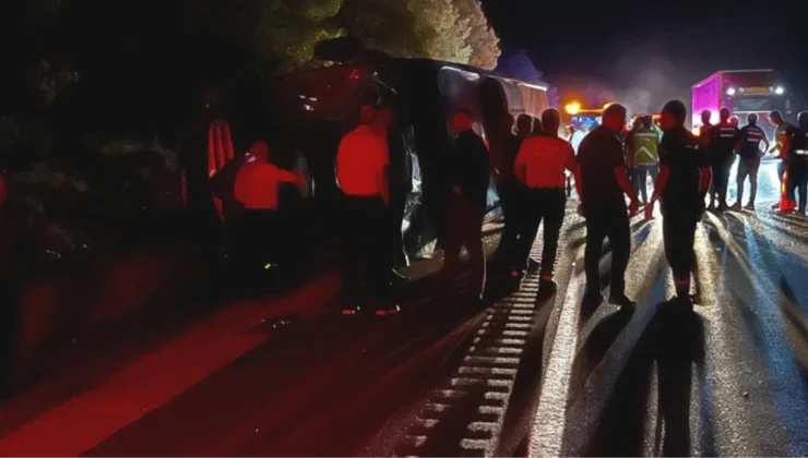 Kastamonu’da yolcu otobüsü devrildi! 10 yaralı