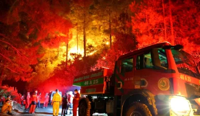 Kahramanmaraş’ta Orman Yangınına Gece Yarısı Müdahale