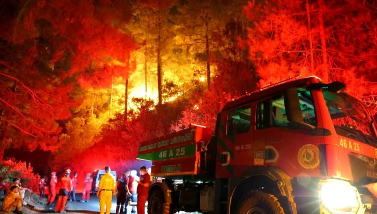 Kahramanmaraş’ta Orman Yangınına Gece Yarısı Müdahale