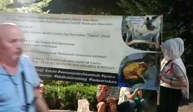 Kuğulu Park’ta Hayvanları Koruma Kanunu protestosu