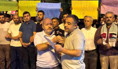 Adıyaman’da İsmail Heniye’nin suikast sonucu şehit edilmesi protesto edildi