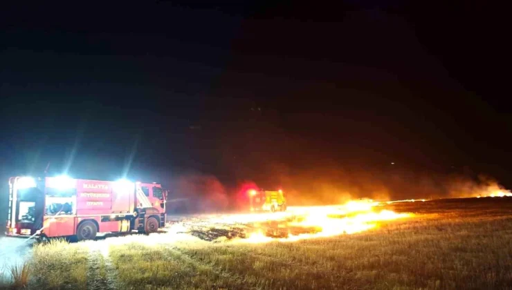 Malatya’da çıkan anız yangınları itfaiye tarafından söndürüldü